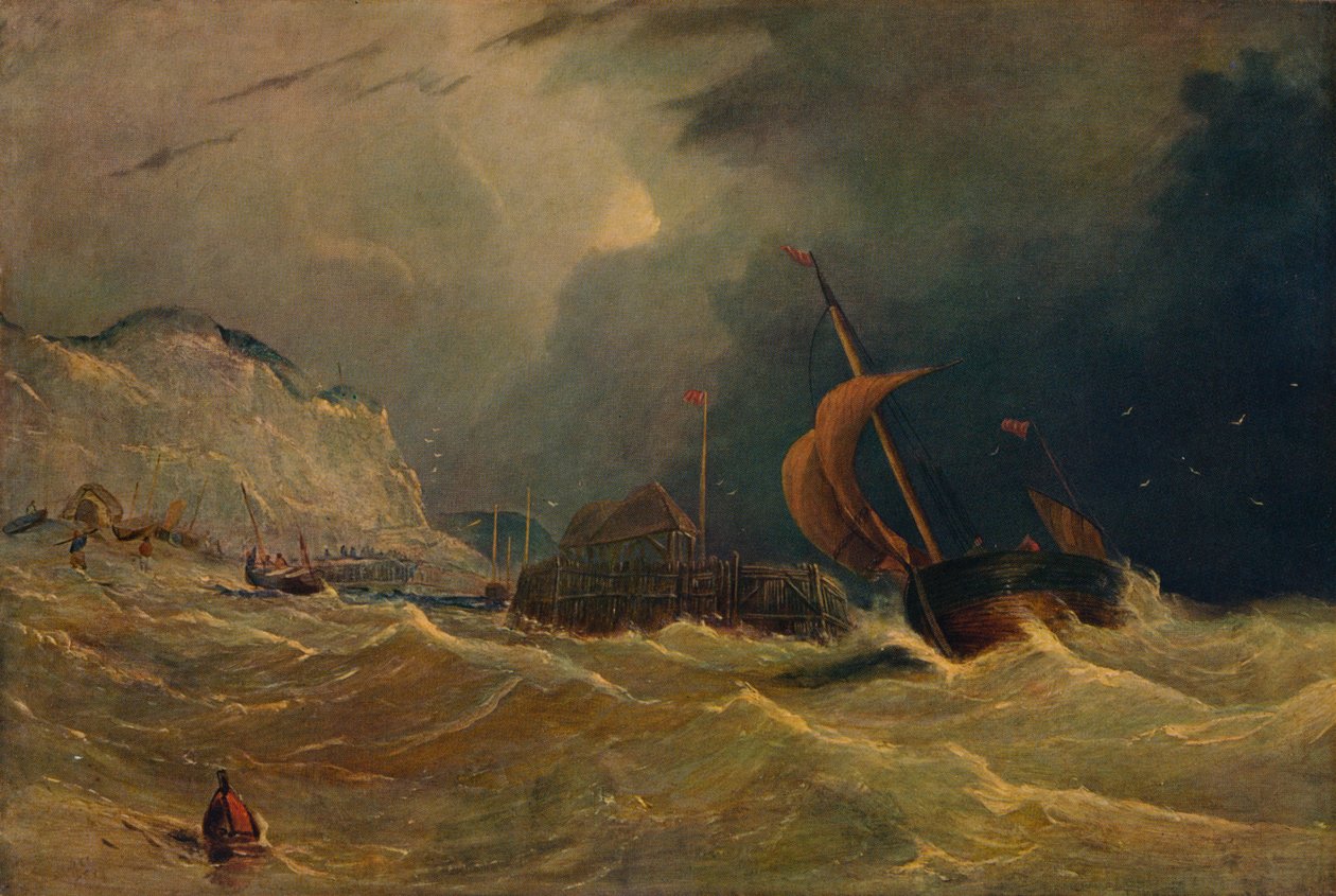 Fırtınalı Deniz Manzarası, c1830, 1938 by Unbekannt