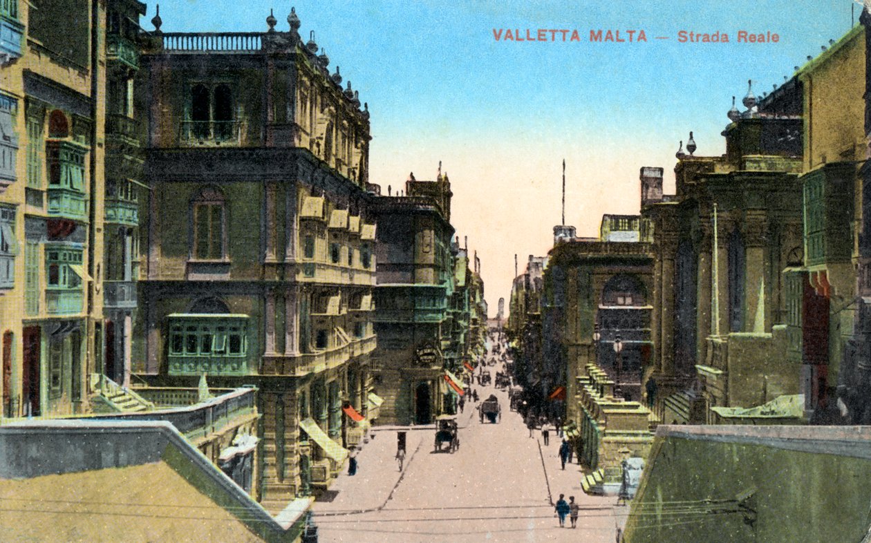Strada Reale, Valletta Malta, 20. Yüzyıl by Unbekannt
