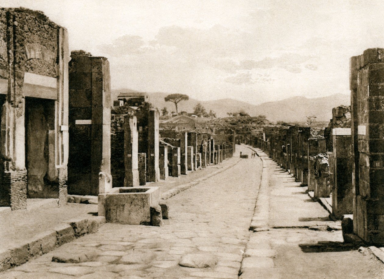 Strada dell Abbondanza, Pompeii, İtalya, c1900
