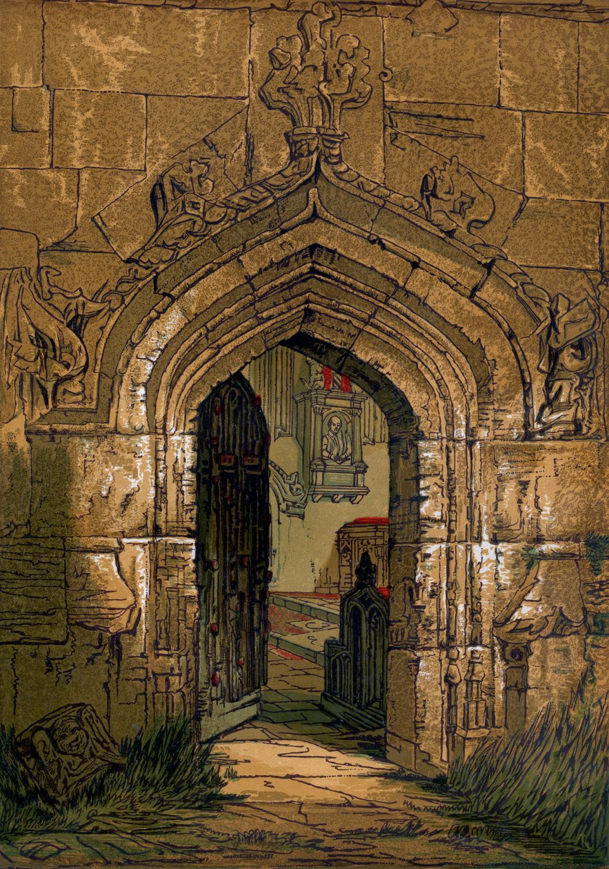 Stratford Kilisesi, Warwickshire, İngiltere, 1845 by Unbekannt
