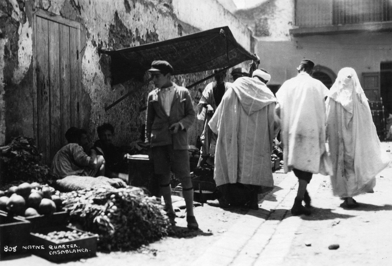 Sokak sahnesi, Kazablanka, Fas, c1920s-c1930s by Unbekannt