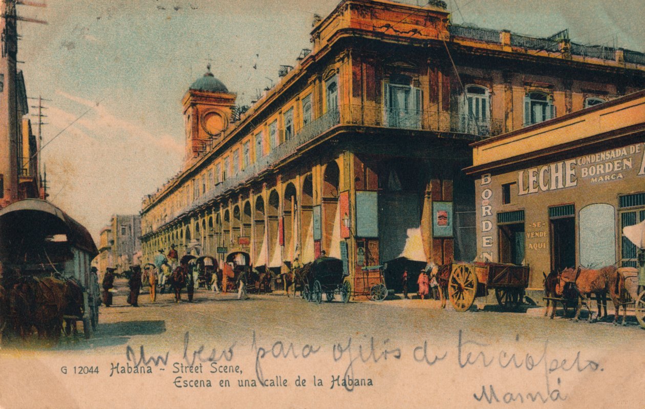 Sokak sahnesi, Havana, Küba, c1910 by Unbekannt