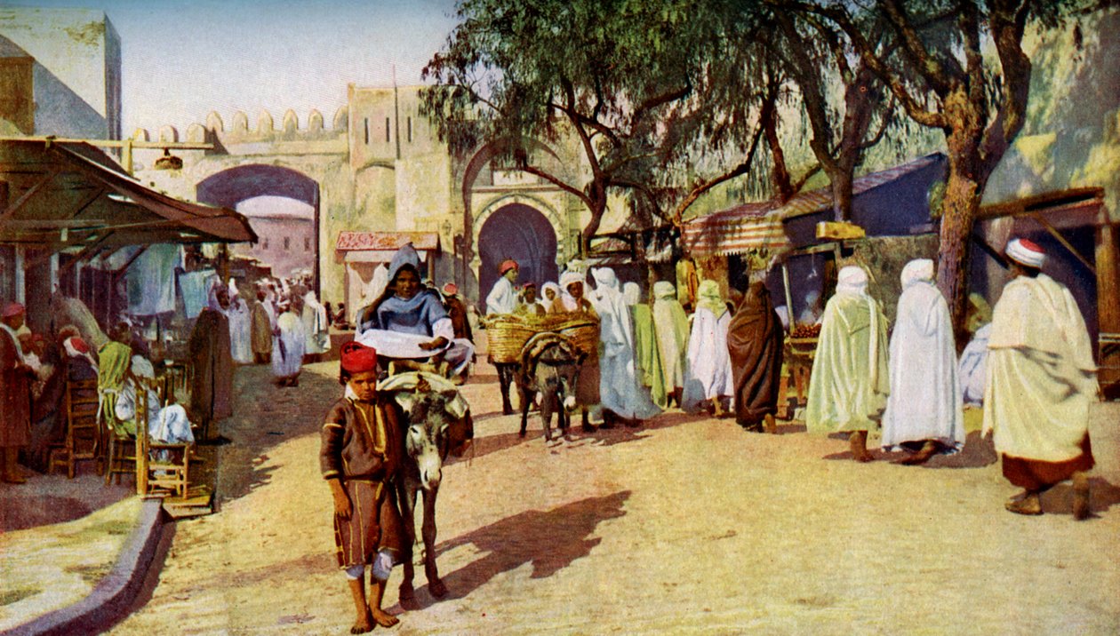 Sokak sahnesi, Kairouan, Tunus, c1924 by Unbekannt