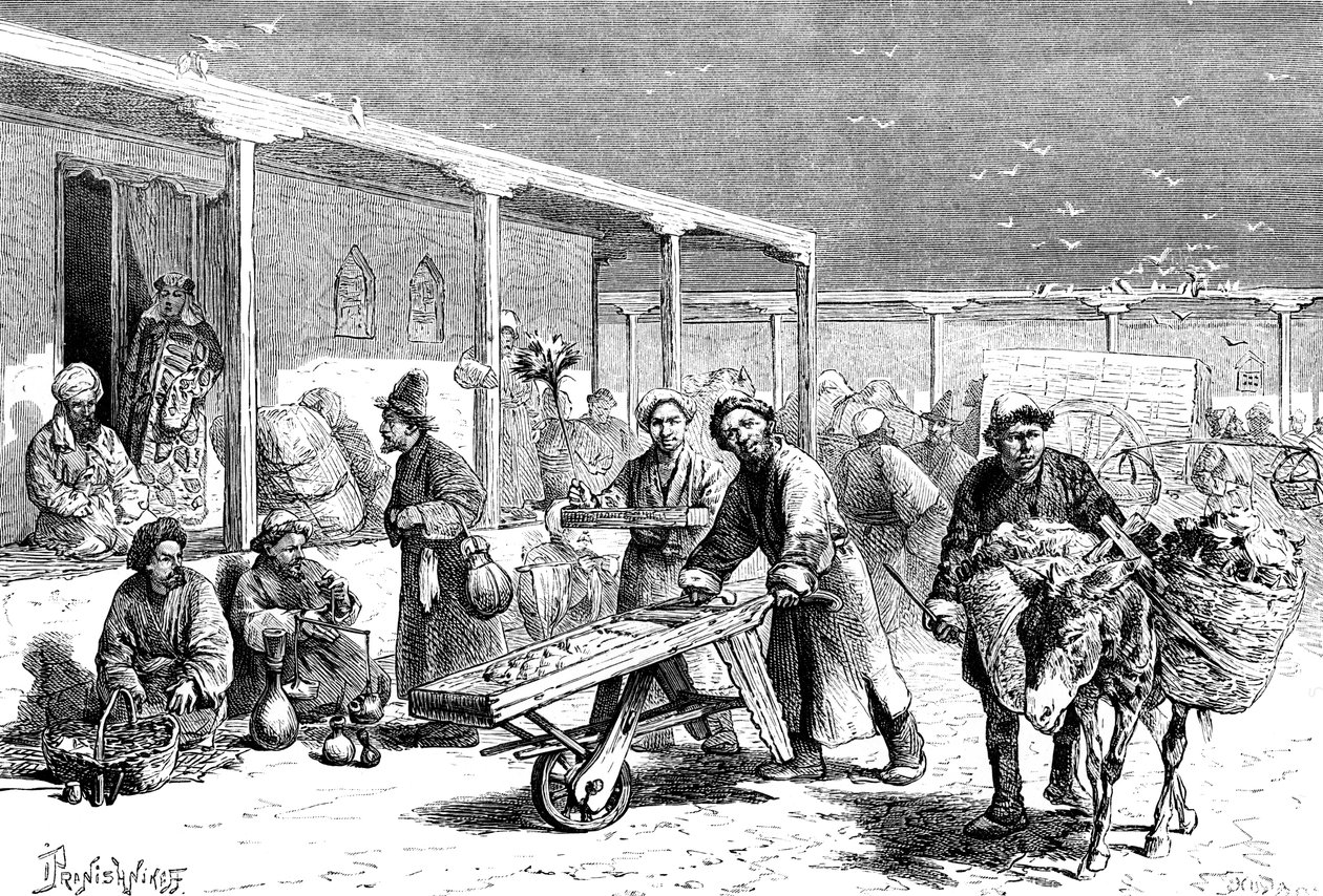 Sokak sahnesi, Yarkent, c1890 by Unbekannt