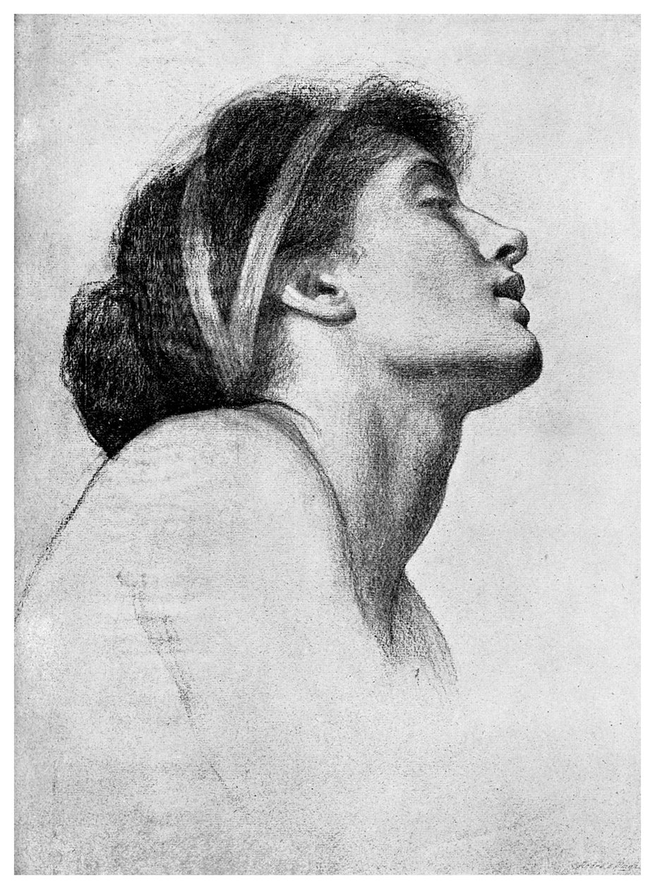 Paolo ve Francesca için Çalışma, 1895 by Unbekannt