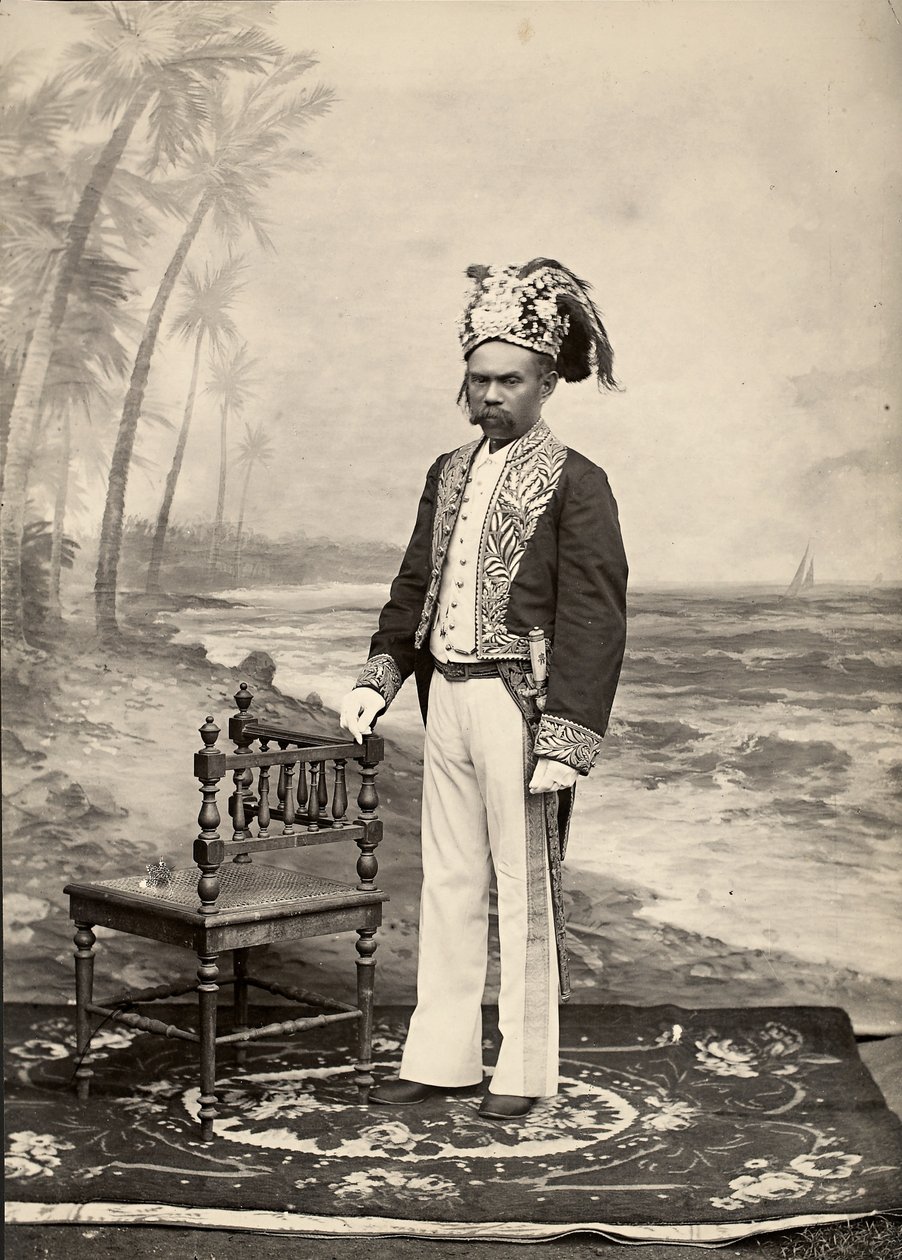 Batjan Sultanı, Bacan Adası, Maluku Adaları, Endonezya (jelatin gümüş baskı) by Unbekannt