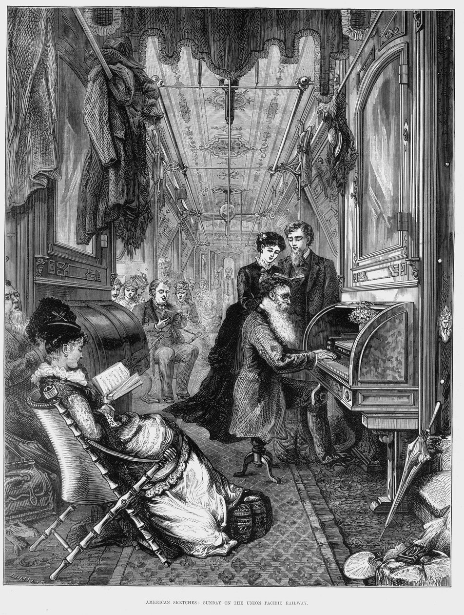 Pazar sabahı Union Pacific Demiryolunda, ABD, 1875 by Unbekannt