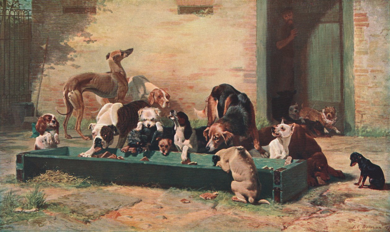 Bir Köpek Evinde Tablo dHote, 1880, c1902. by Unbekannt