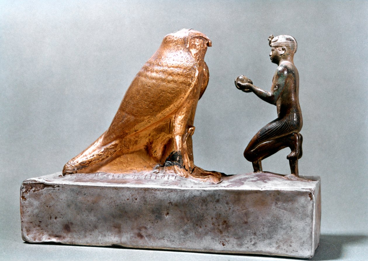 Taharqa şahinin önünde Hemen, Eski Mısır, MÖ 7. yy by Unbekannt