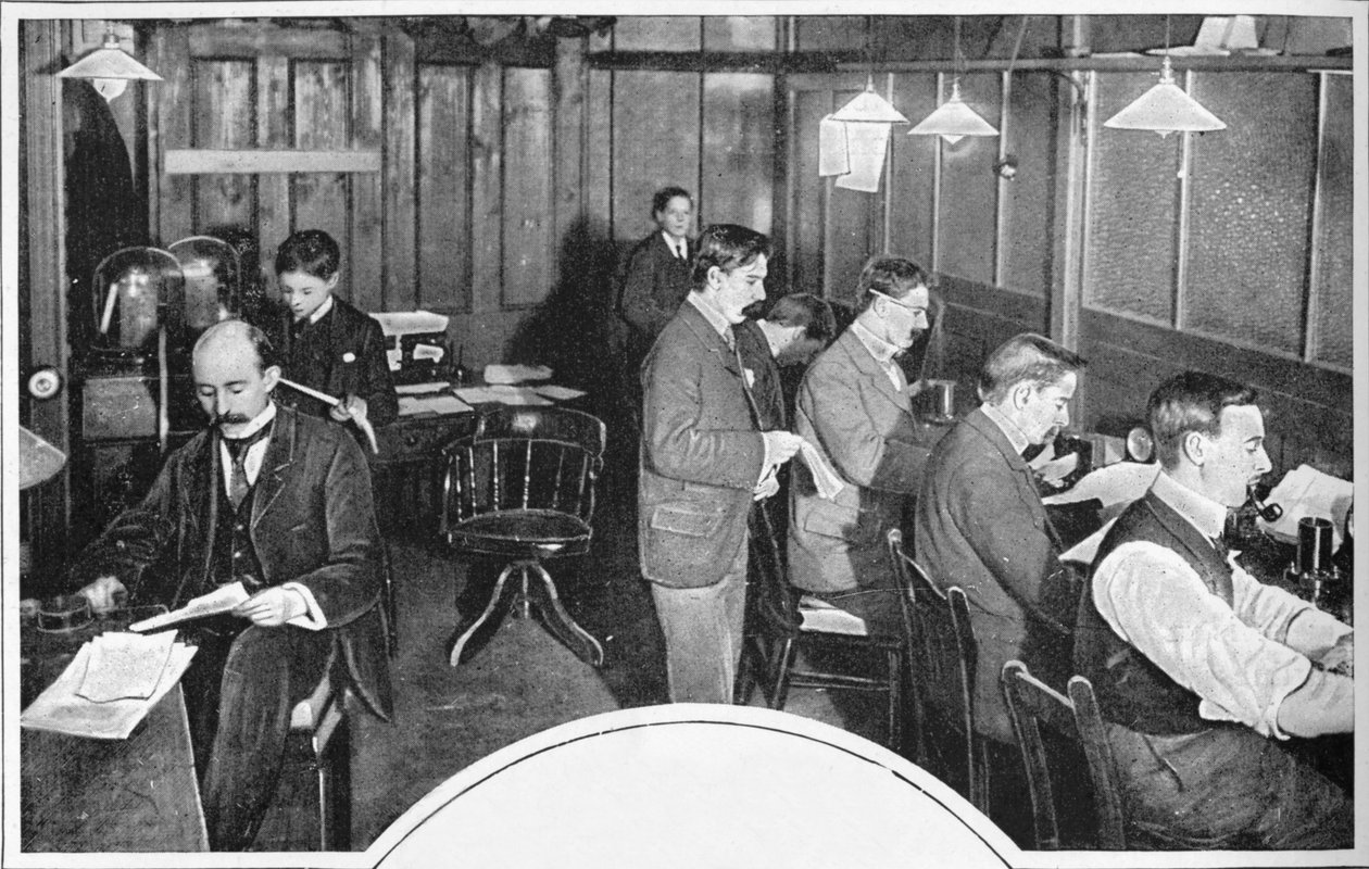 Daily Express gazetesinin bant ve telgraf odası, Londra, c1900 1903 by Unbekannt