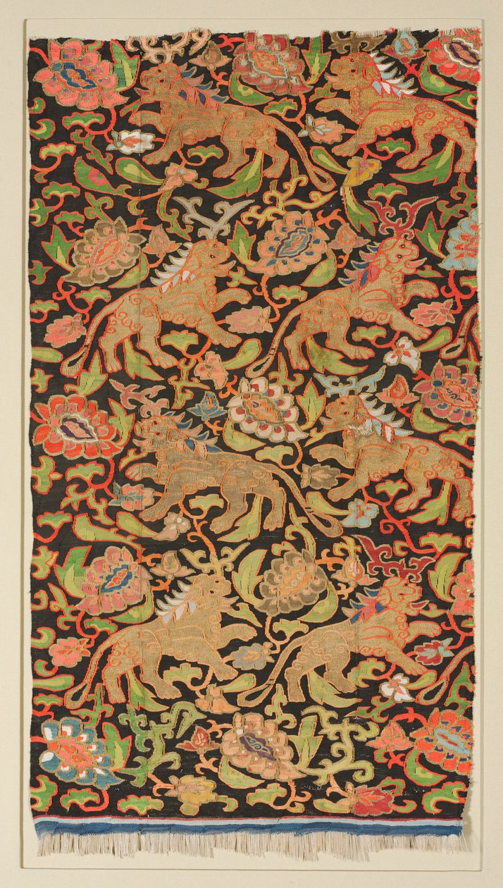 Altın aslanlı ve palmetli goblen, 1200