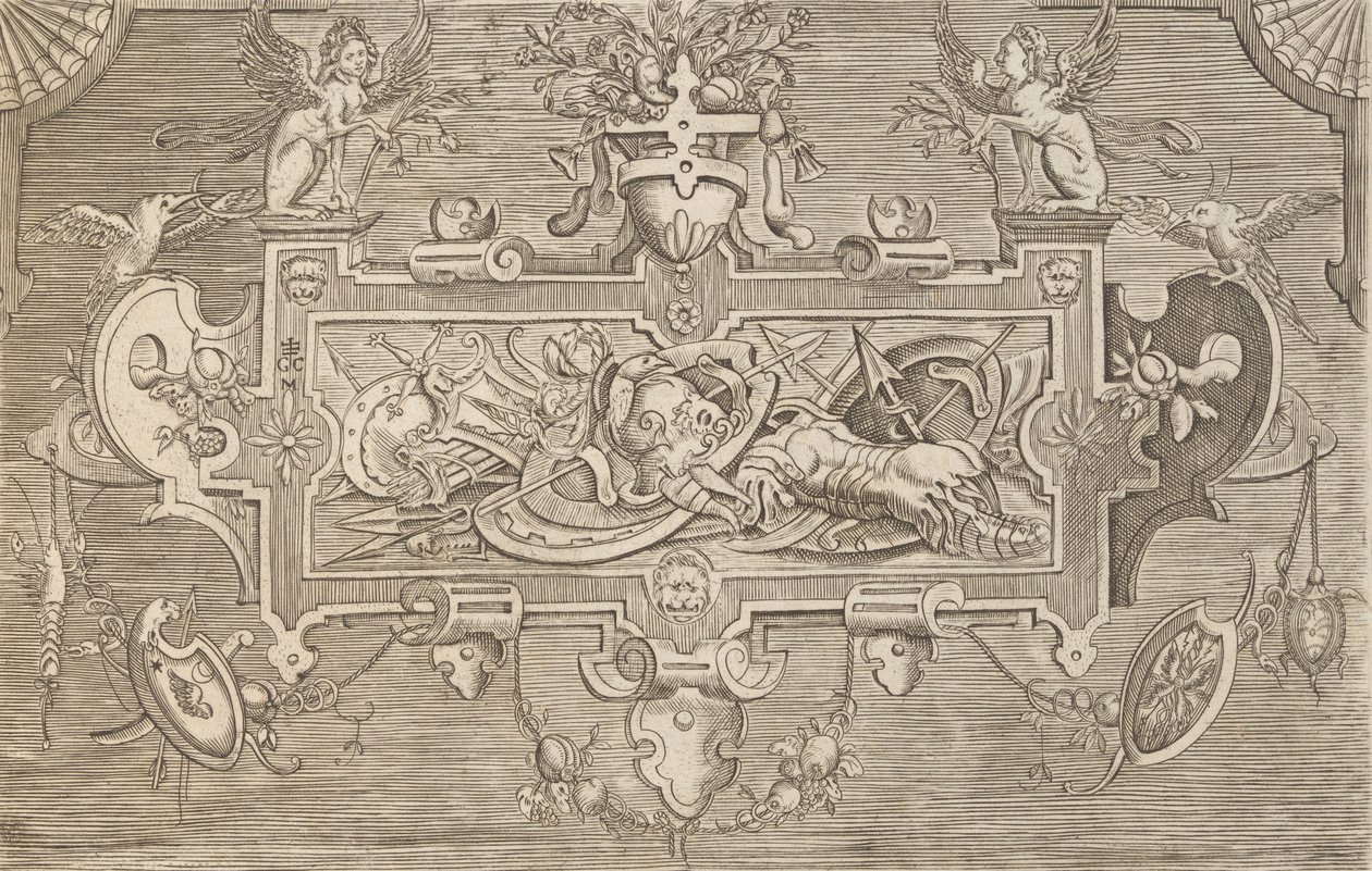 Çeşitli ve tuhaf buluşların plaketleri ve diğer süsleri Kartuşlar ve diğer süs eşyaları o ..., 1773. by Unbekannt