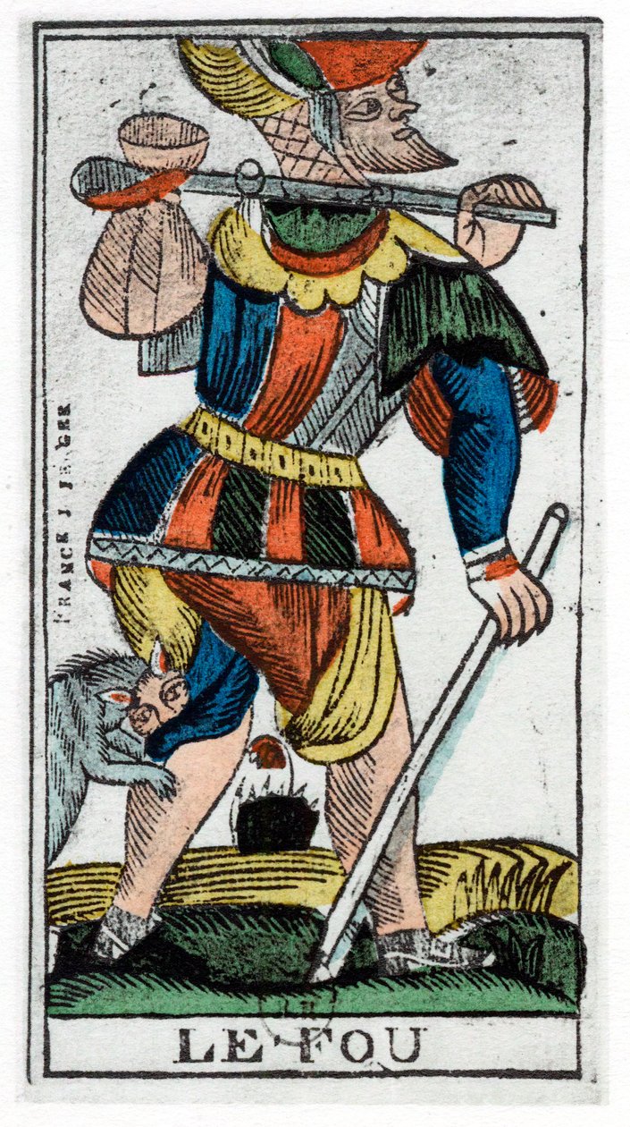Aptalın tarot kartı, Jergot Tarot, 17. yüzyıl. by Unbekannt