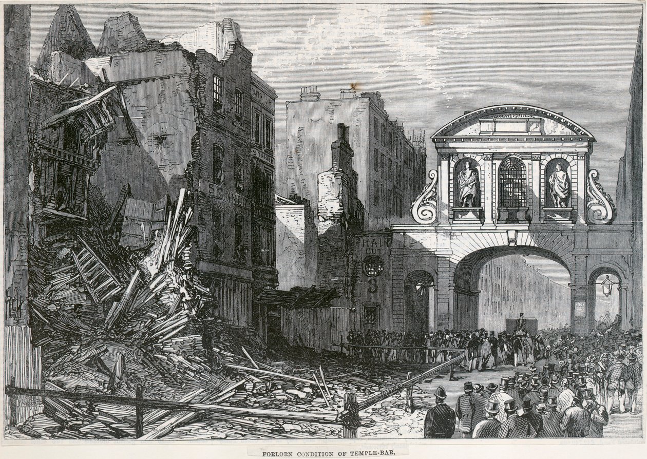 Temple Bar, Londra, 1877 by Unbekannt