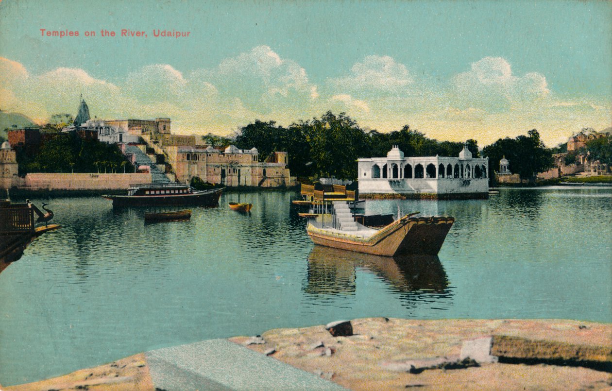 Nehirdeki Tapınaklar, Udaipur, c1900 by Unbekannt