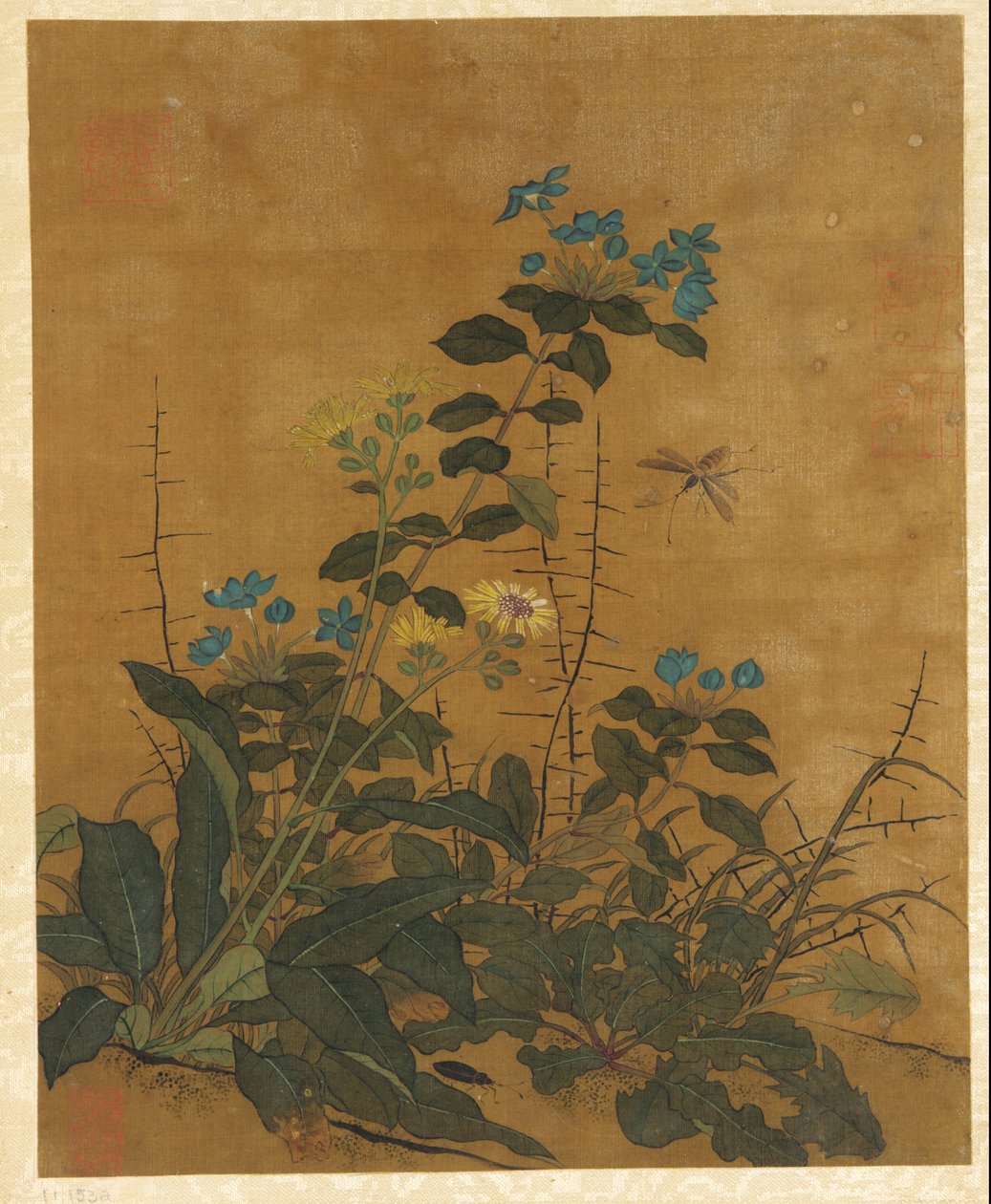 On çiçek, meyve ve kuş resmi, Ming hanedanı, 1368-1644. by Unbekannt