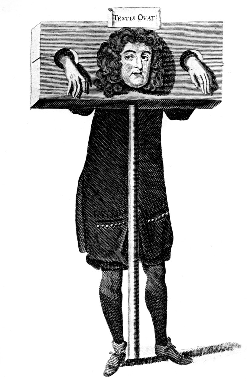 Testis Ovat, boyunduruk altında Titus Oates, 17. yüzyıl c1905 by Unbekannt