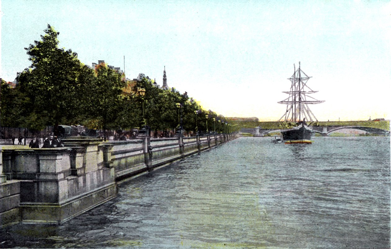 Thames Dolgusu, Londra, 20. Yüzyıl by Unbekannt