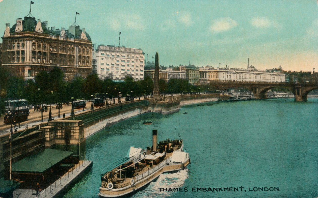 Thames Dolgusu, Londra, c1910. by Unbekannt