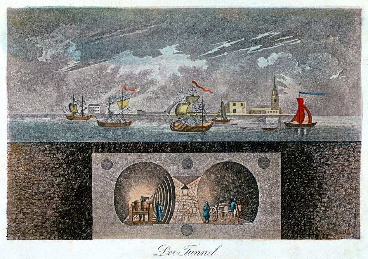 Thames Tüneli, c1830 by Unbekannt