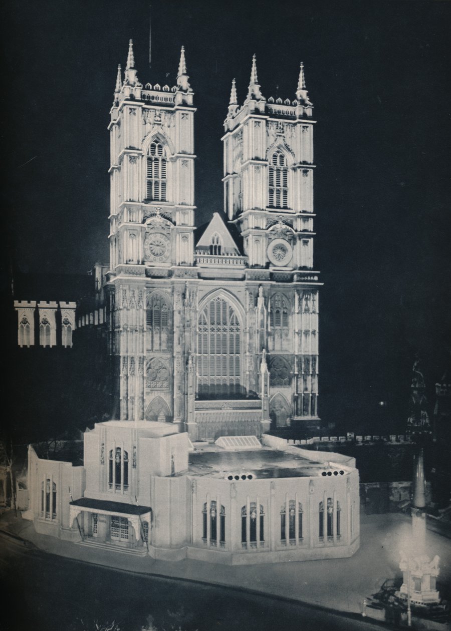 St. Peter Abbey Kilisesi, Westminster, Geçici Ek Binayı Gösteriyor, 1937 by Unbekannt