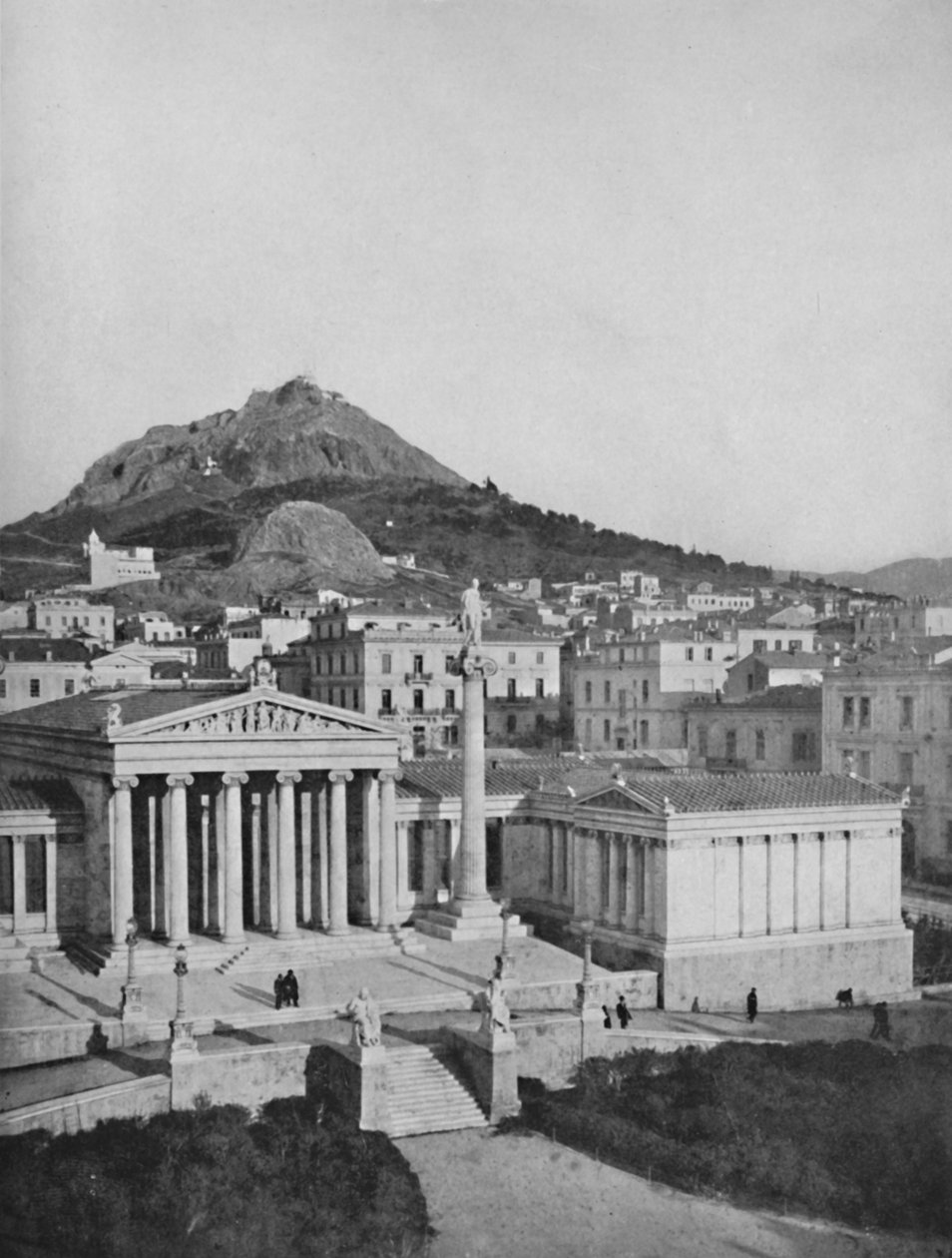 Akademi, Lycabettus Dağı arka planda, 1913 by Unbekannt