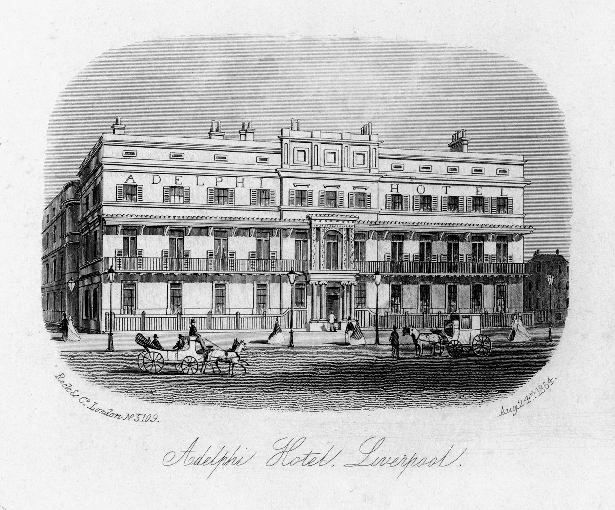 Adelphi Oteli, Liverpool, Merseyside, 1864 by Unbekannt
