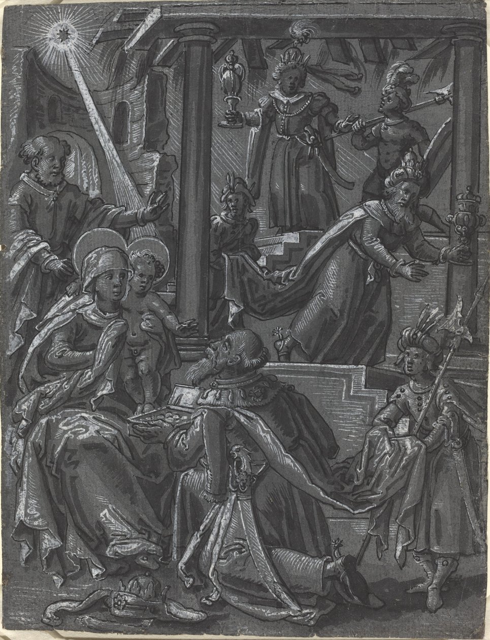 Kralların Hayranlığı [recto], c. 1600. by Unbekannt