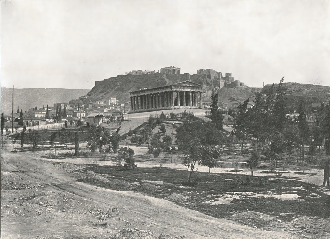 Agora ve Akropolis, Atina, Yunanistan, 1895. by Unbekannt