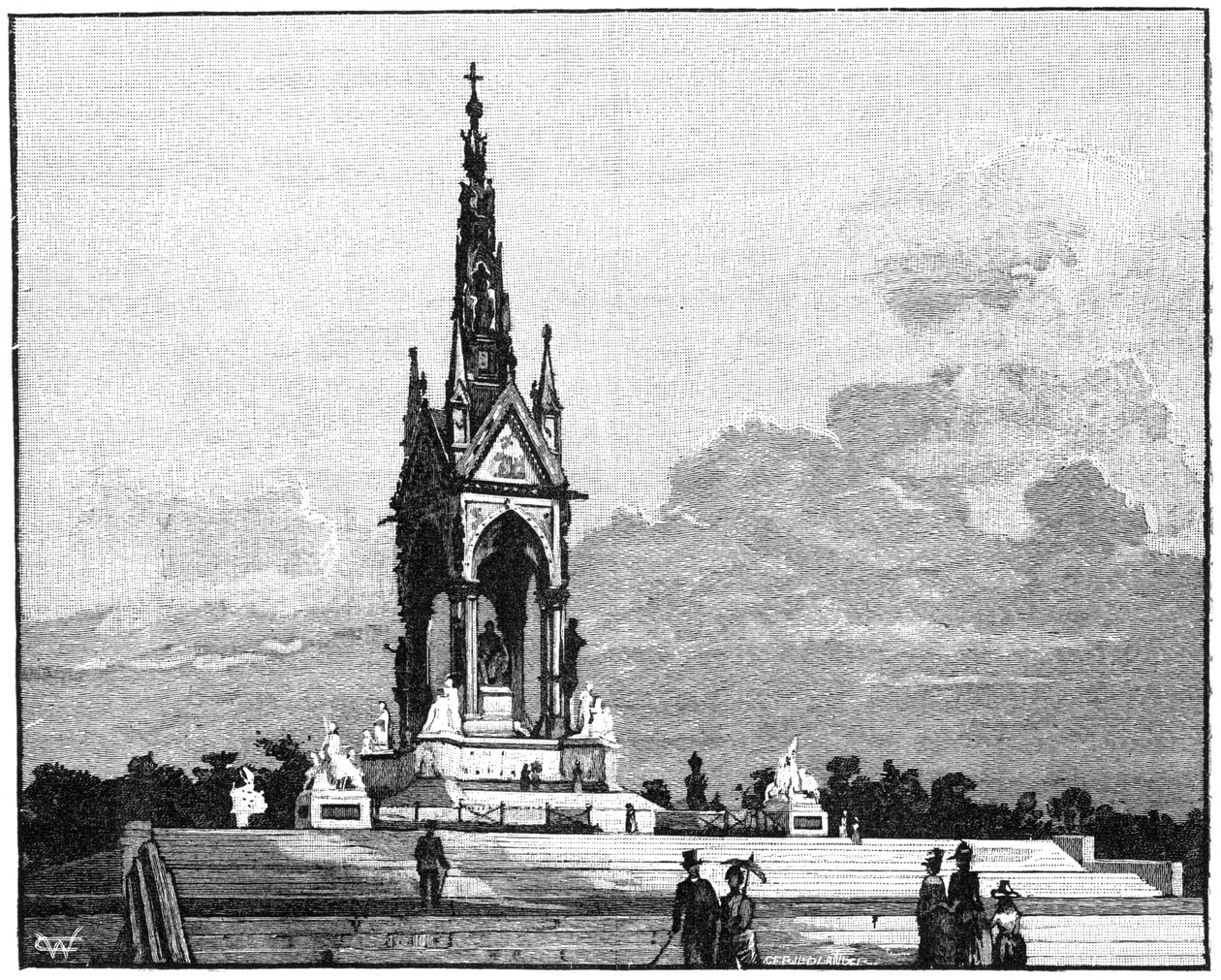 Albert Anıtı, Kensington, Londra, 1900 by Unbekannt