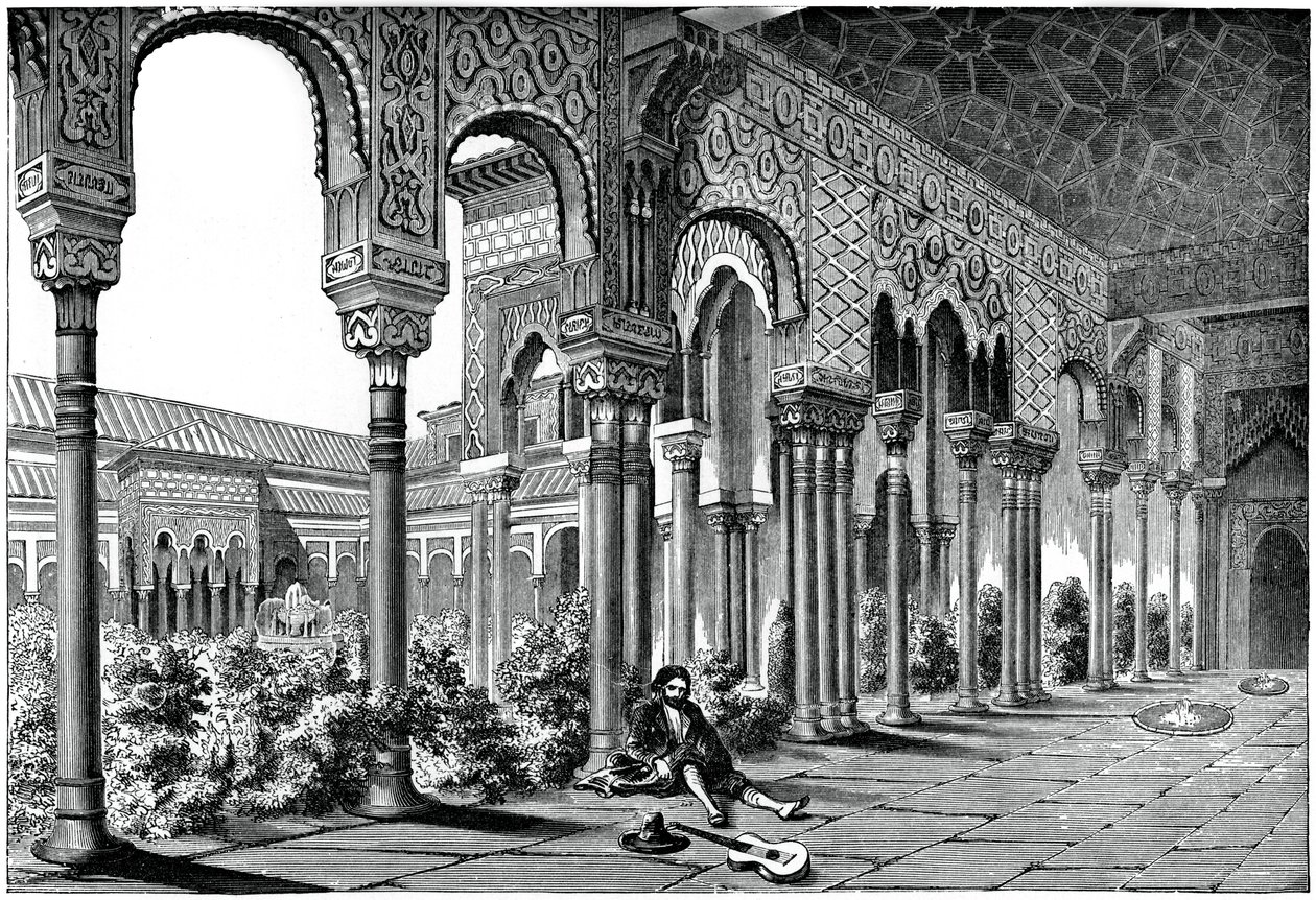 Alhambra Sarayı, Granada, İspanya, 1870 by Unbekannt