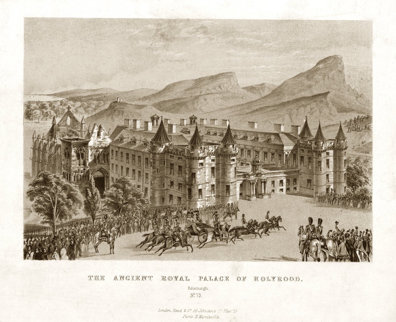 Holyrood Antik Kraliyet Sarayı. Edinburg, 19. yüzyıl ortası by Unbekannt