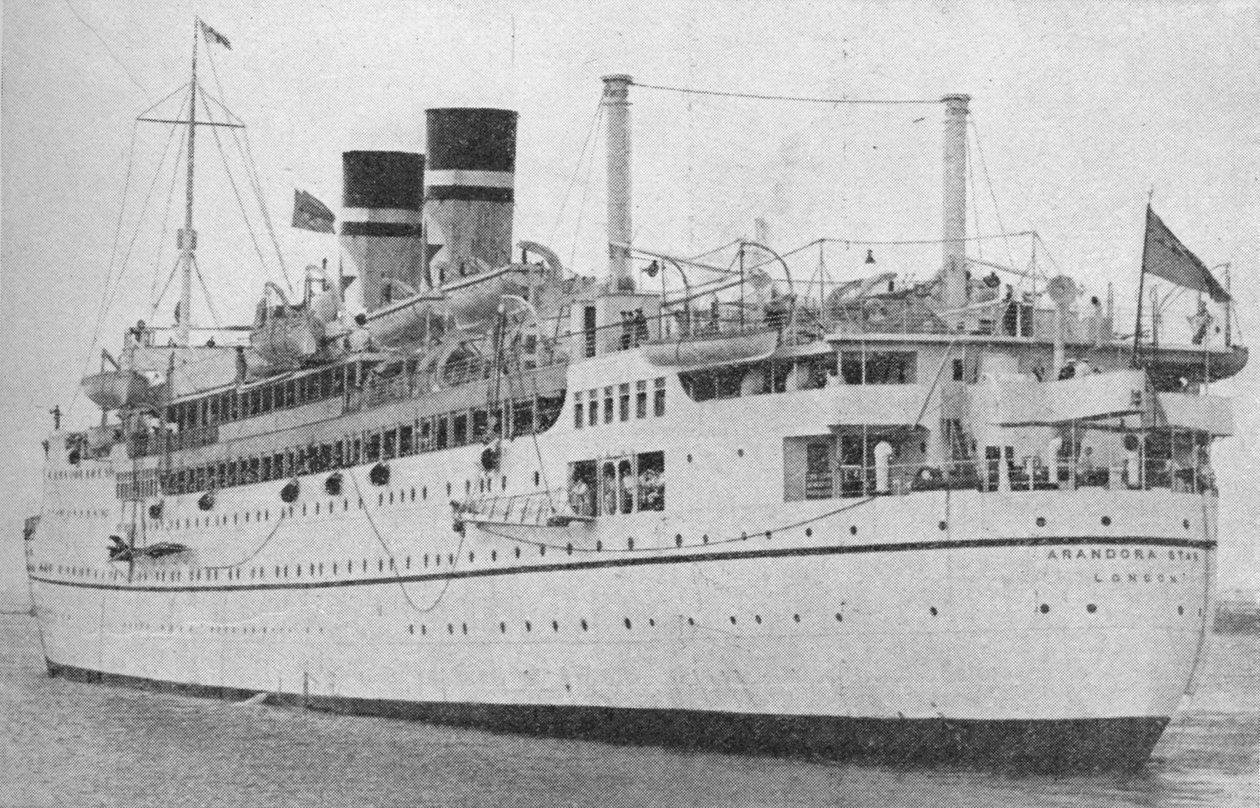 Bir barış zamanı yolculuğunun başlangıcında Arandora Yıldızı, c1938 1940 by Unbekannt