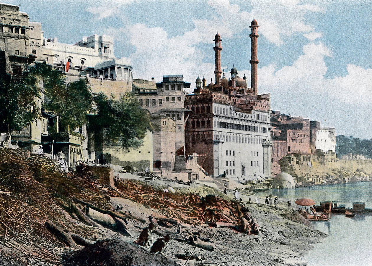 Aurangzeb Camii, Varanasi, Hindistan, c1890 by Unbekannt