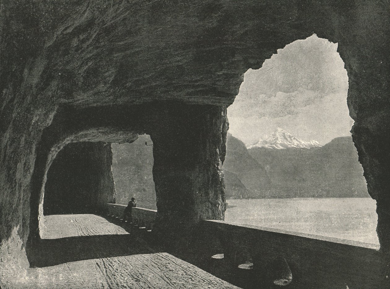 Axenstrasse, Fluelen yakınlarında, İsviçre, 1895. by Unbekannt