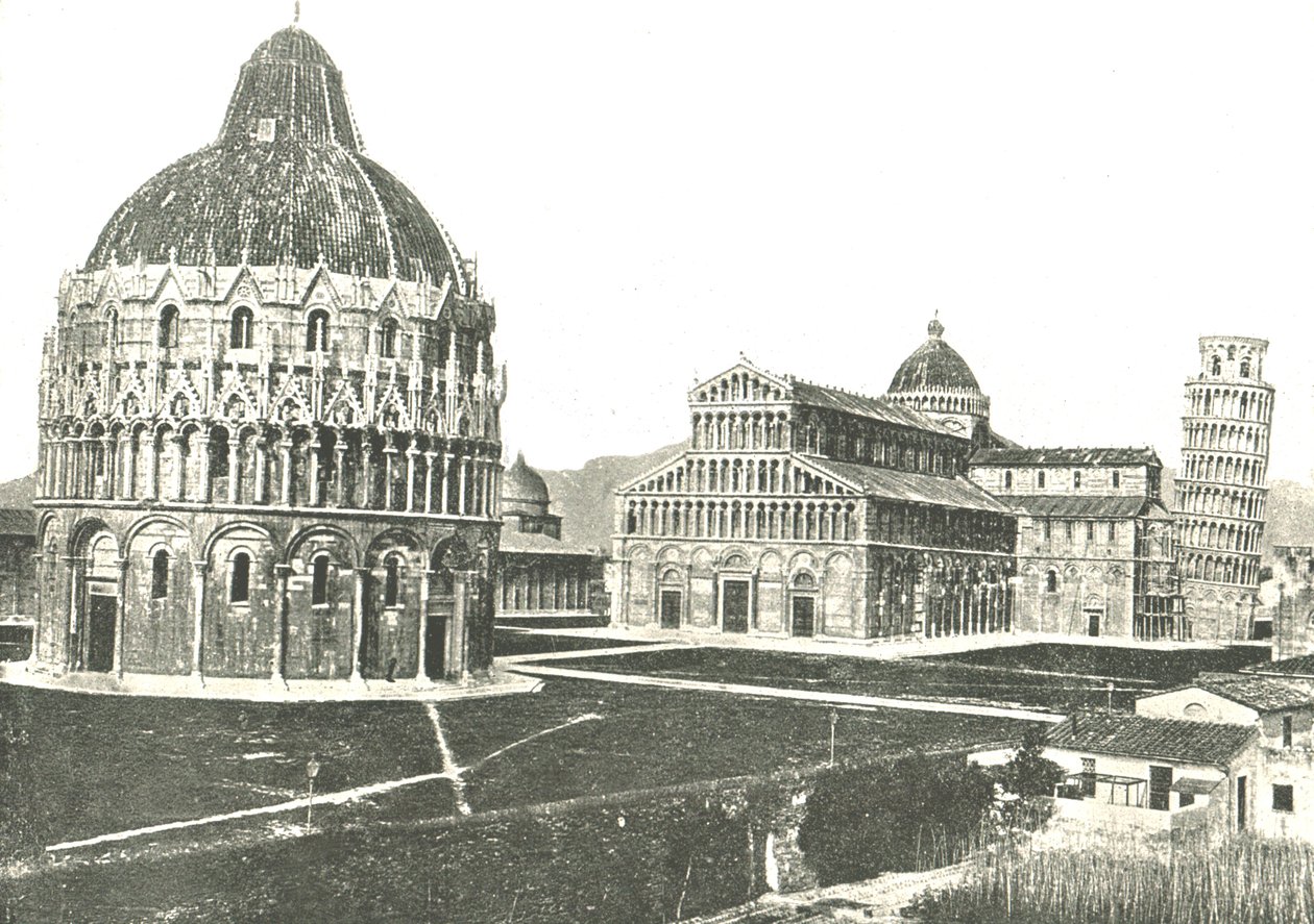 Vaftizhane, Katedral ve Eğik Kule, Pisa, İtalya, 1895. by Unbekannt