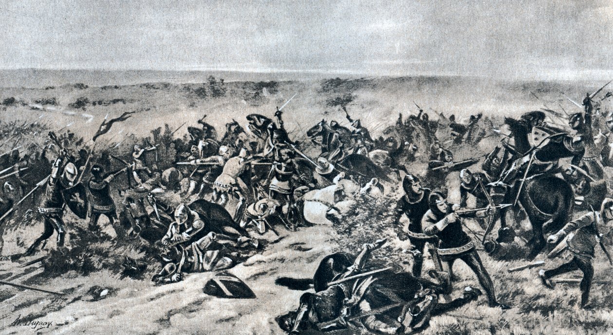 Crecy Savaşı, 26 Ağustos 1346, 1910 by Unbekannt