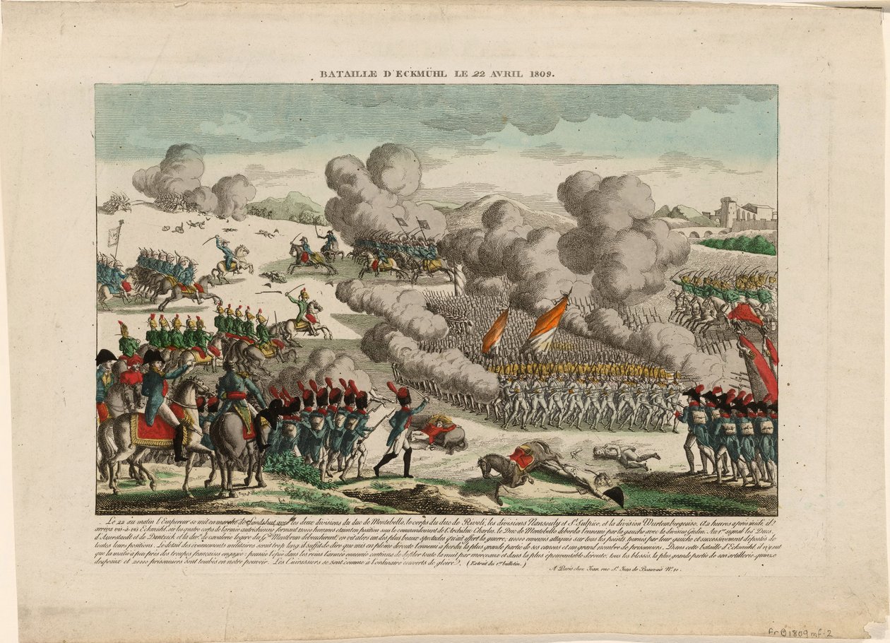 Eggmühl Savaşı 22 Nisan 1809, yaklaşık 1809 by Unbekannt