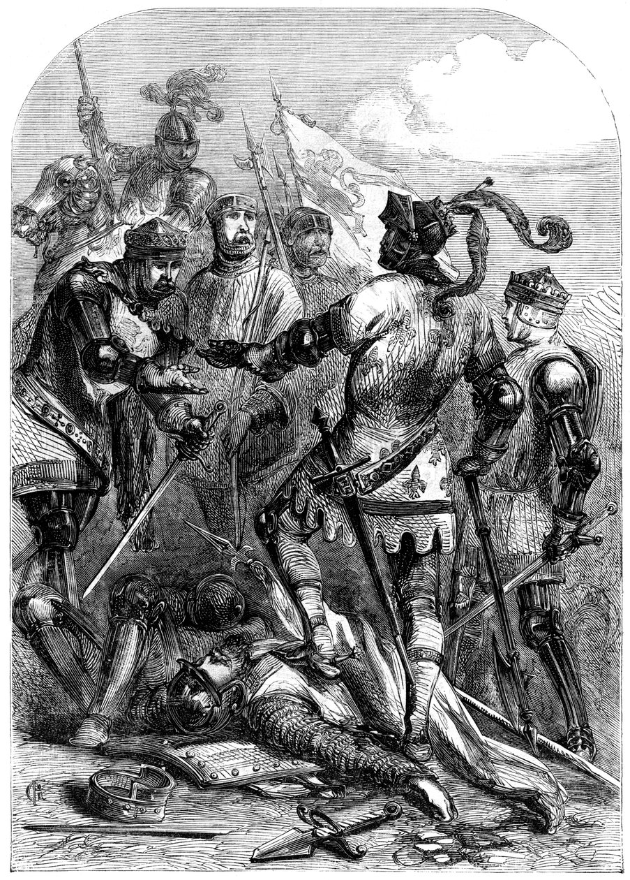 Poictiers Savaşı, 19 Eylül 1356 by Unbekannt
