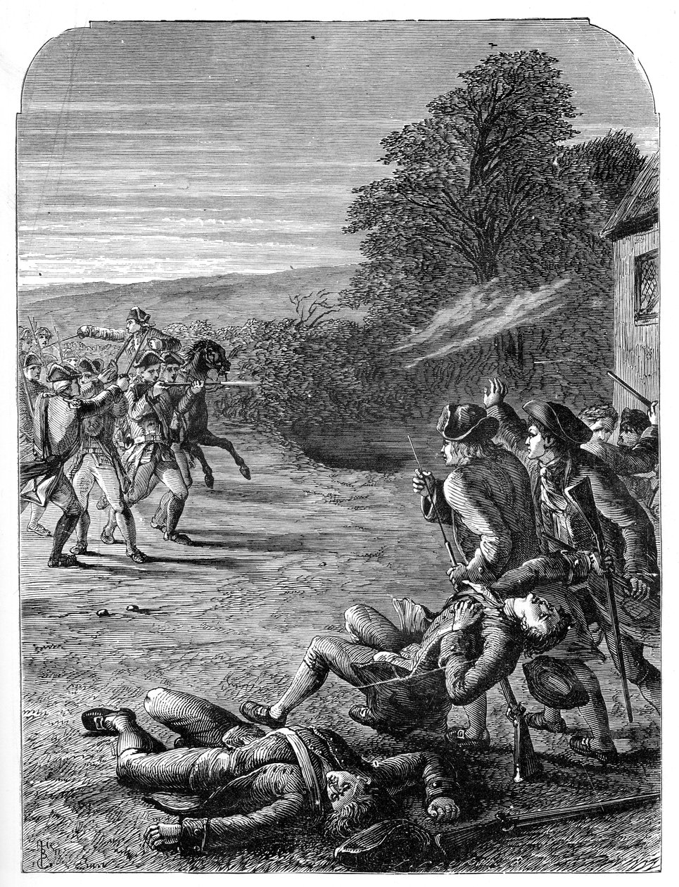 Lexington ve Concord Savaşları, 19 Nisan 1775, 1872 by Unbekannt