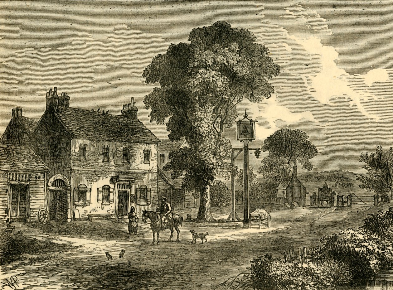 Bell Inn, Kilburn, 1750, c1876. by Unbekannt