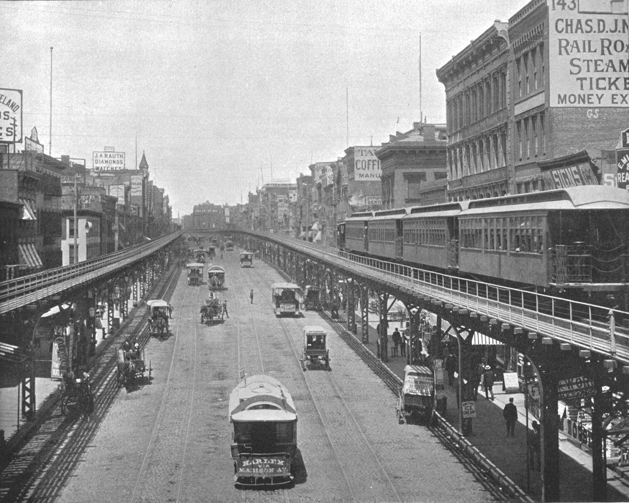 Bowery, kuzeye bakıyor, New York, ABD, c1900. by Unbekannt