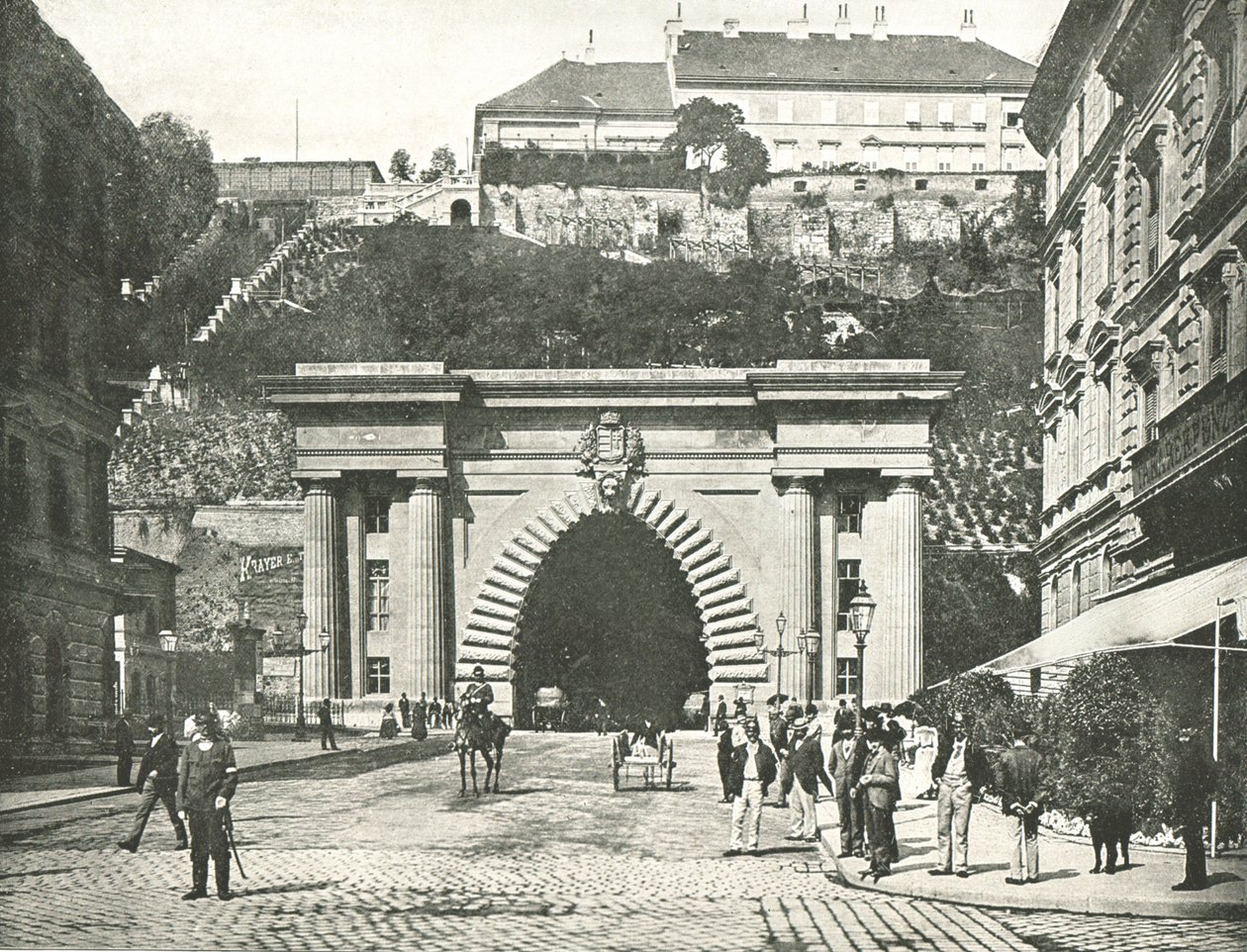 Buda Kalesi Tüneli, Budapeşte, Avusturya-Macaristan, 1895. by Unbekannt