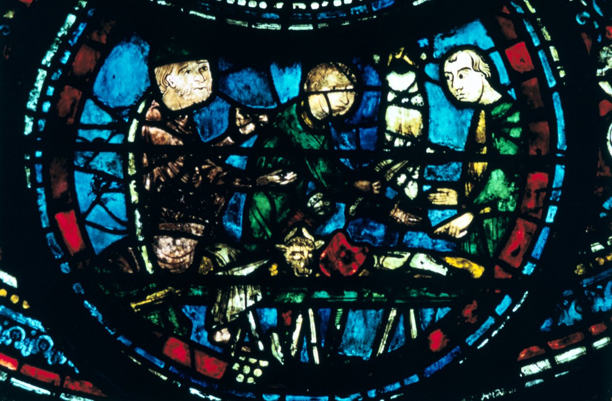 Kasaplar, vitray, Chartres Katedrali, Fransa, 1194-1260 by Unbekannt