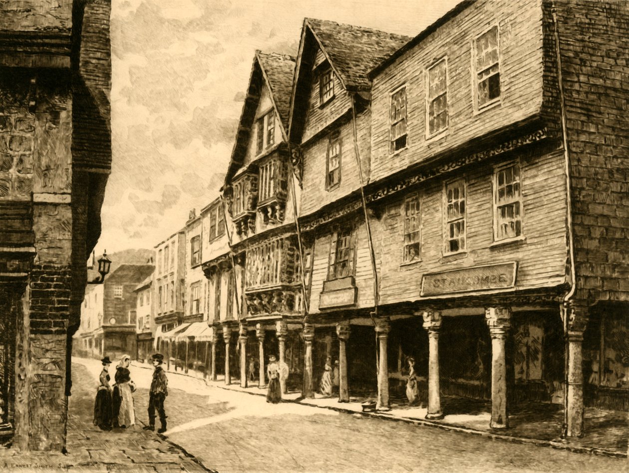 Butterwalk, Dartmouth, 1898. by Unbekannt
