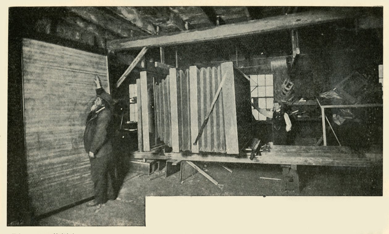 Atölyedeki Kamera - Plakalık Boyutunun Gösterilmesi, 1901. by Unbekannt
