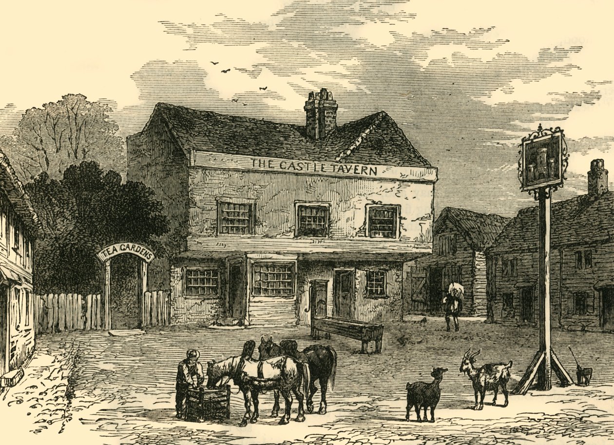 Castle Tavern, Kentish Town Road, 1800, c1876. by Unbekannt