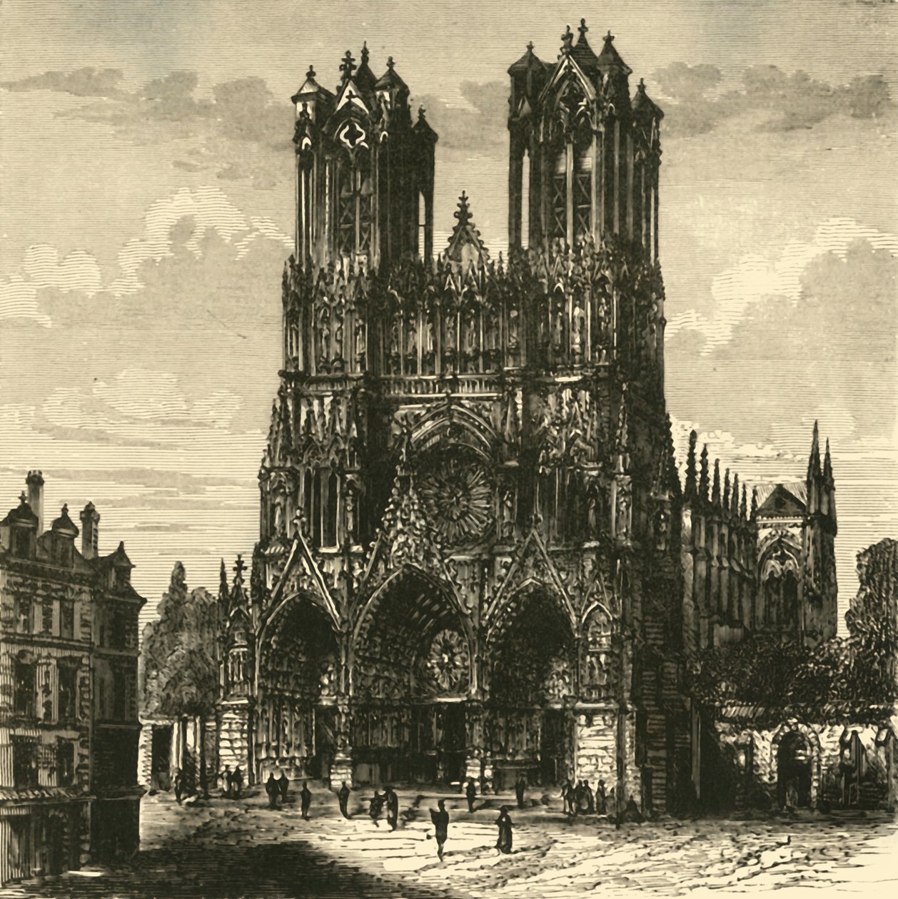 Katedral, Rheims, 1890. by Unbekannt