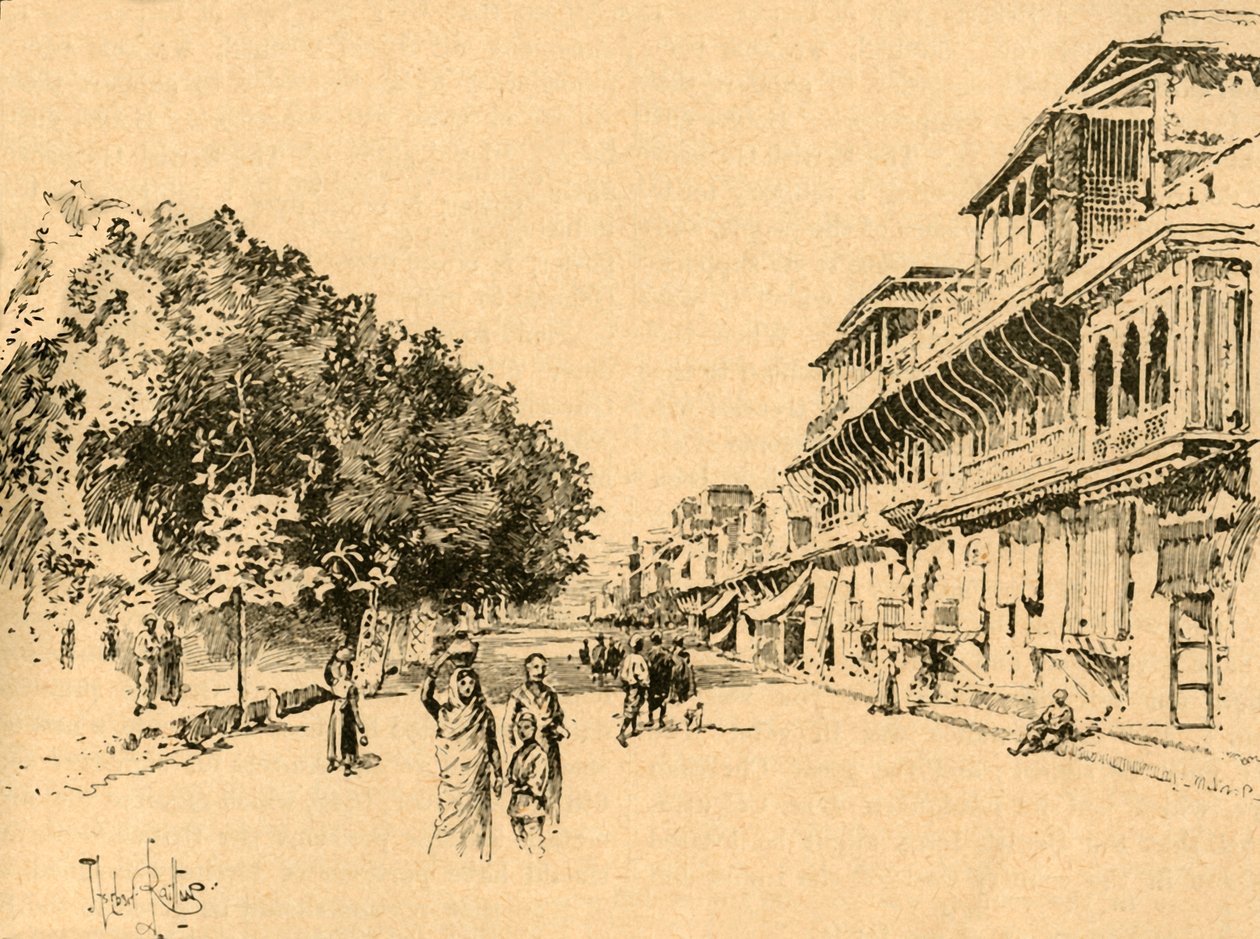 Chandni Chowk, Delhi, Hindistan, c1890. by Unbekannt
