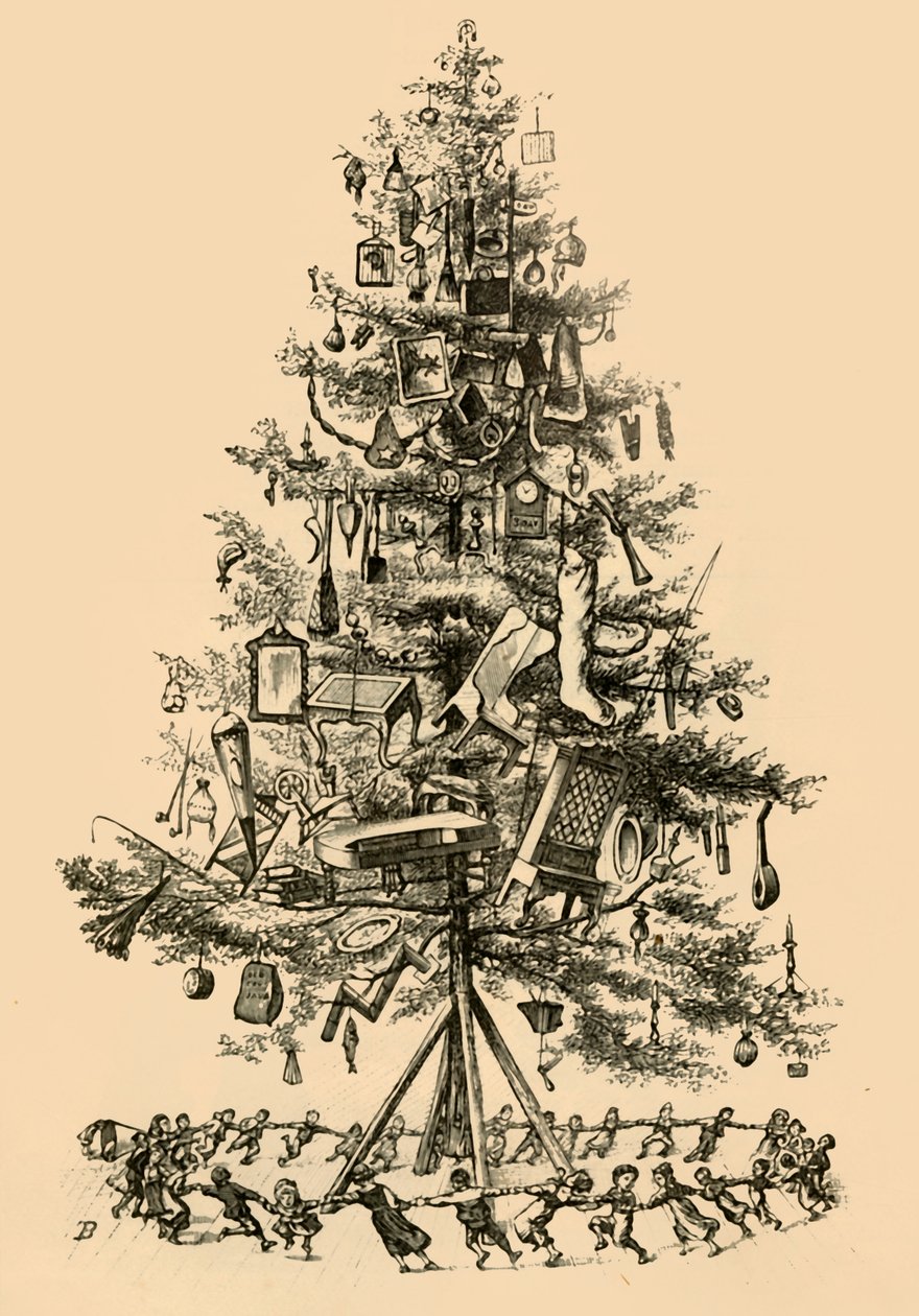 Çocuklar Ağacın Etrafında Eşcinsel Dans Ederler, 1882. by Unbekannt